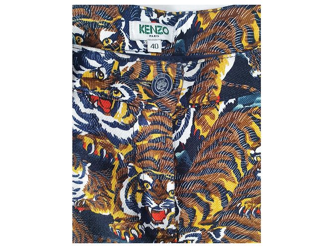 Pantaloni Kenzo in cotone ed elastan multicolore - vista 3
