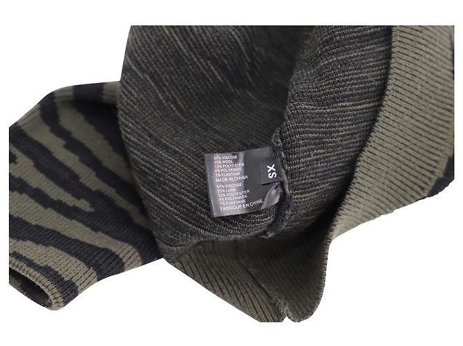 Proenza Schouler suéter superior de jacquard en viscosa verde oliva - vista 4