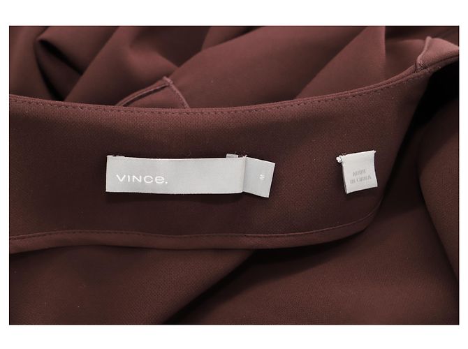 Vince Midi-Sackkleid mit Frontreißverschluss aus braunem Polyester - Ansicht 3