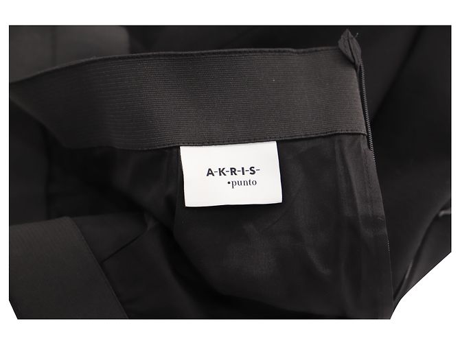 Akris Punto Bleistiftrock mit hoher Taille aus schwarzer Viskose - Ansicht 3