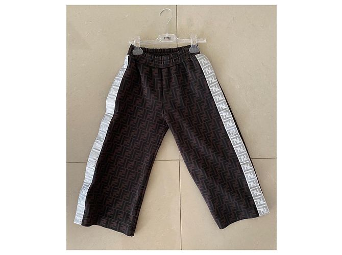 ENSEMBLE SURVÊTEMENT JOGGING FENDI MARRON ARGENTÉ COMME NEUF - vue 12