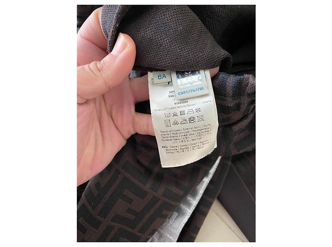 ENSEMBLE SURVÊTEMENT JOGGING FENDI MARRON ARGENTÉ COMME NEUF - vue 7