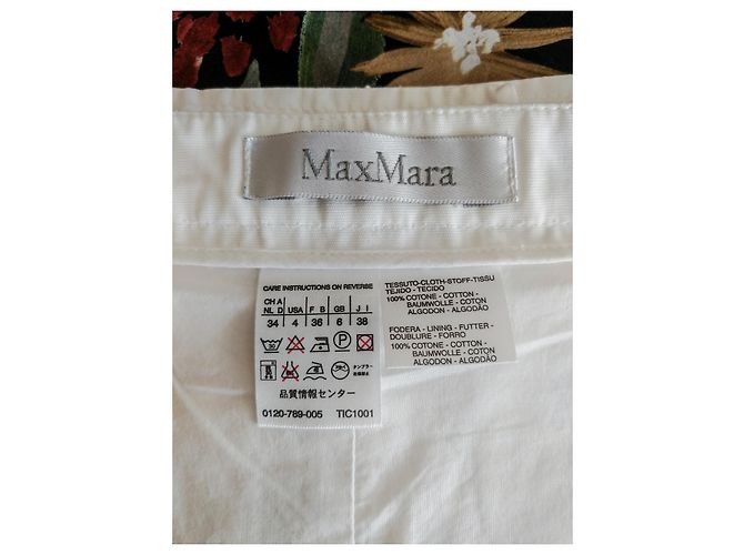 Minigonna Max Mara bianca in cotone Bianco - vista 3