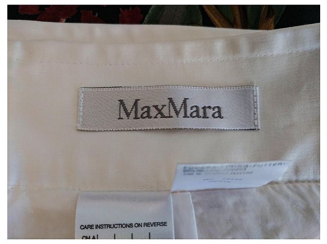 Max Mara Bleistiftrock aus weißer Baumwolle - Ansicht 5
