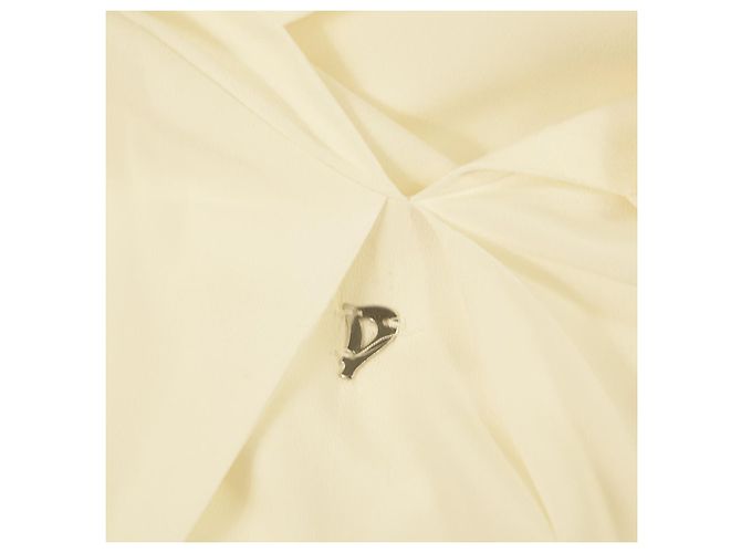 Dondup White Silk Blend Sleeveless Tie Back Tank Blouse Top size 40 - view 3