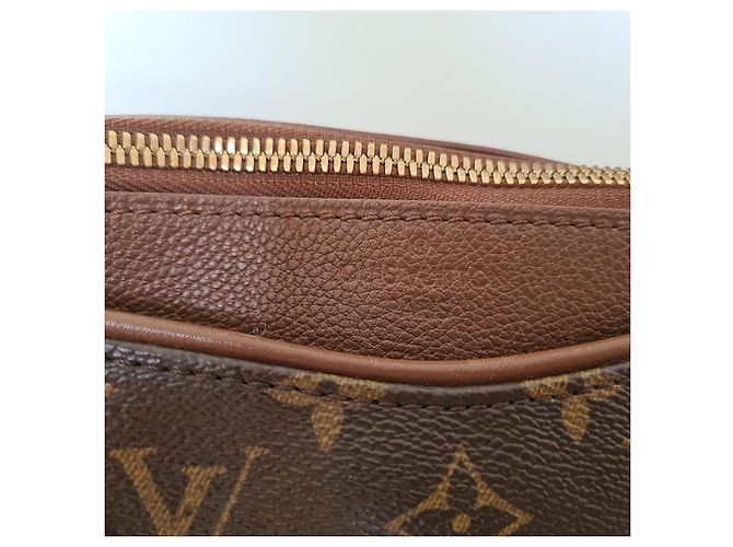 Borsa Louis Vuitton Pallas in pelle color nocciola - vista 8