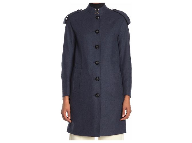 Abrigo de lana azul Burberry nueva talla 42 Azul oscuro - vista 3
