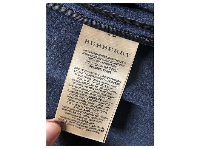 Abrigo de lana azul Burberry nueva talla 42 Azul oscuro - vista 6