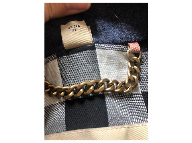 Abrigo de lana azul Burberry nueva talla 42 Azul oscuro - vista 7