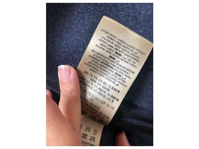 Abrigo de lana azul Burberry nueva talla 42 Azul oscuro - vista 8
