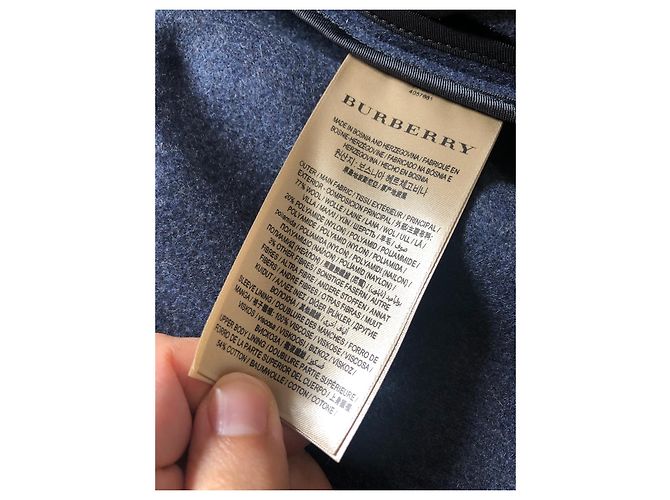 Abrigo de lana azul Burberry nueva talla 42 Azul oscuro - vista 9