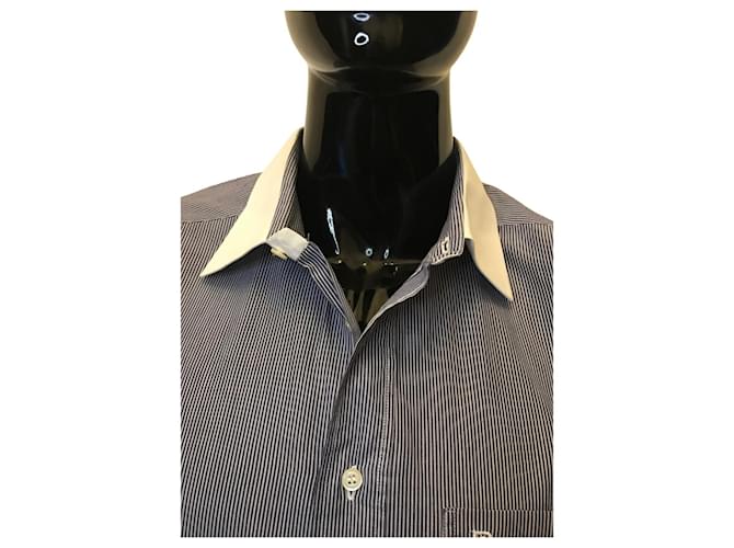Camicia a righe Pierre Cardin Bianco Blu navy - vista 2