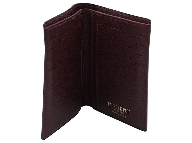 Fauré Le Page Faure Le Page 8CC Wallet Etendard en Cuir Bordeaux - vue 5