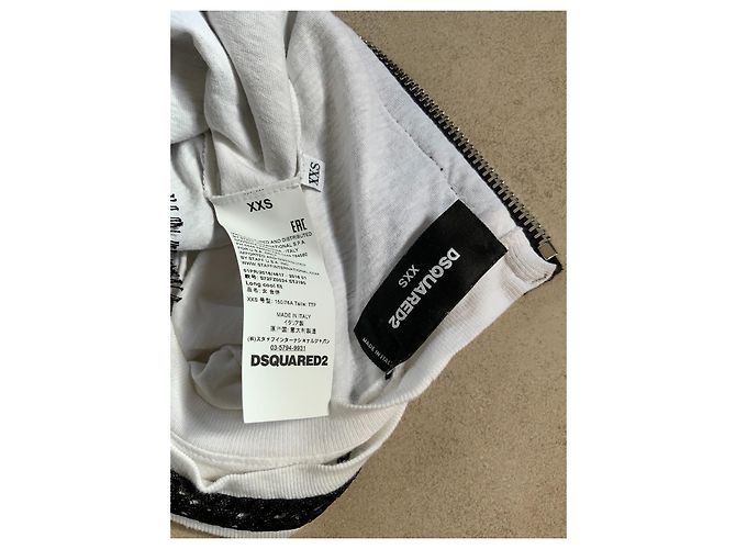 Dsquared2 Spitzen Kleid im Sportstil mit Reißverschluss Schwarz Weiß - Ansicht 4