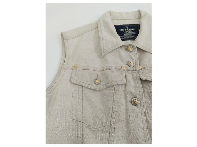 Trussardi Jeans Vintage Leinenweste - Ansicht 3