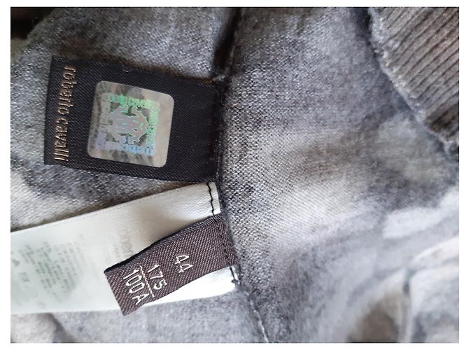 Abito Roberto Cavalli in seta e cashmere Rosa Grigio 38 - vista 3