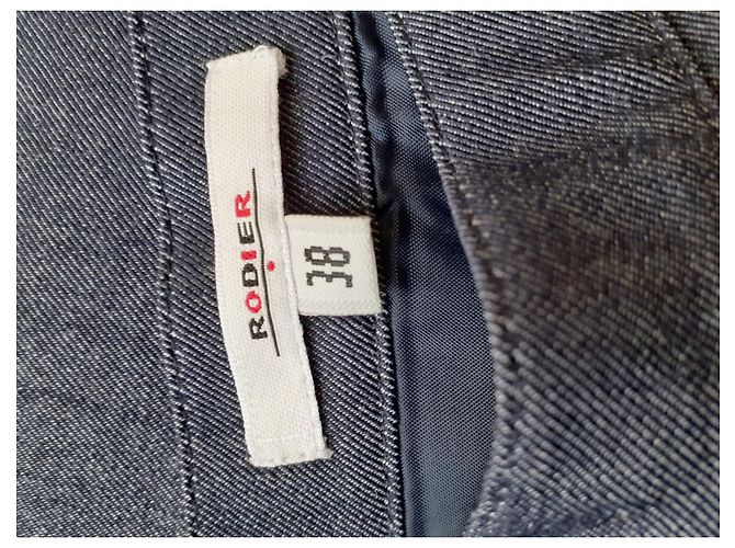 Falda Rodier azul marino de lana y elastano Azul oscuro - vista 2