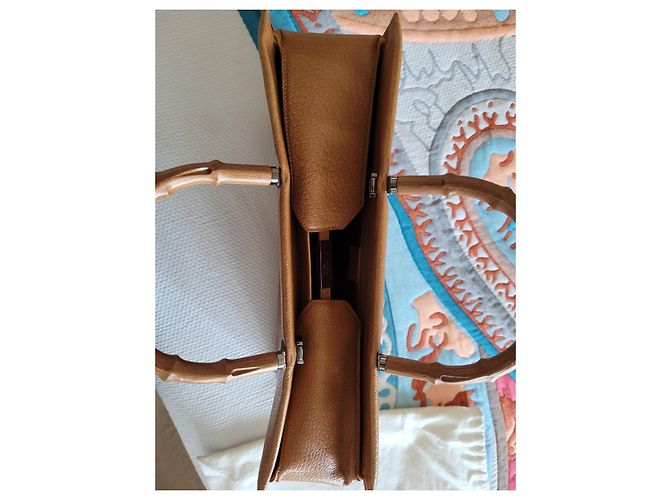 Gucci Bamboo Leder Handtasche Caramel Karamell - Ansicht 2