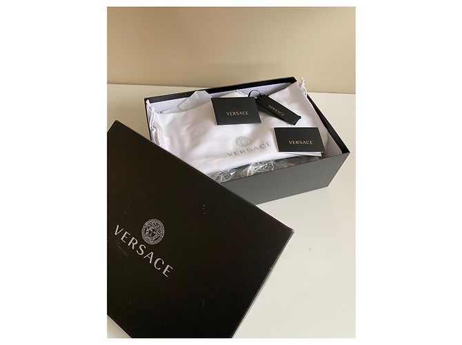 Décolleté con plateau Medusa Palazzo Versace pelle nera Nero - vista 11