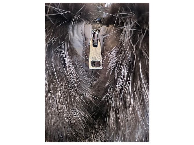 Fendi Plumífero de Pelo de Marmota Beige - vista 4