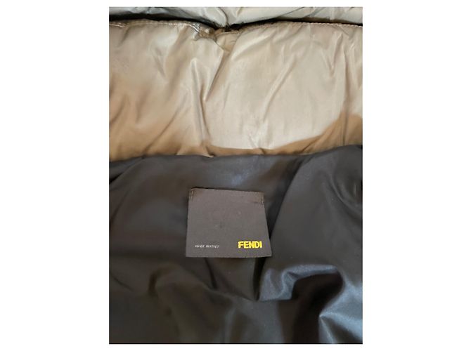 Fendi Plumífero de Pelo de Marmota Beige - vista 7