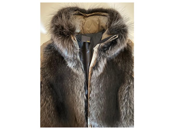 Fendi Plumífero de Pelo de Marmota Beige - vista 8