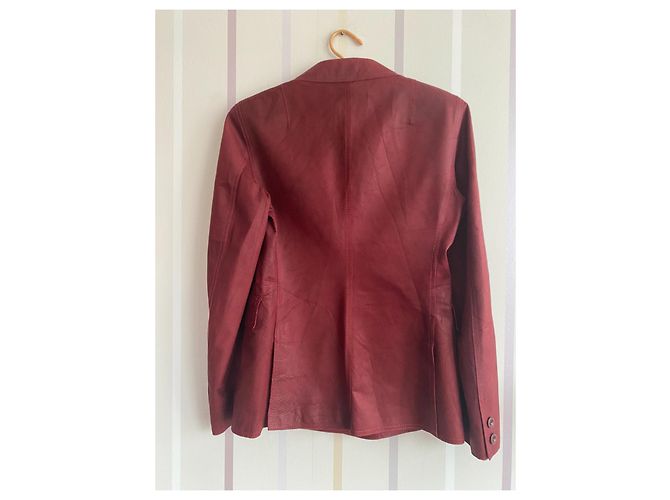 Strenesse Lederblazer Dunkelrot Bordeaux - Ansicht 2