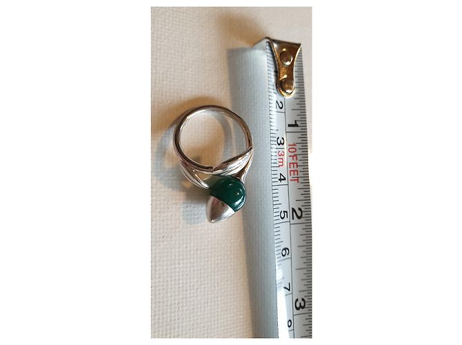 Anello Kenzo in argento con pietra verde - vista 10