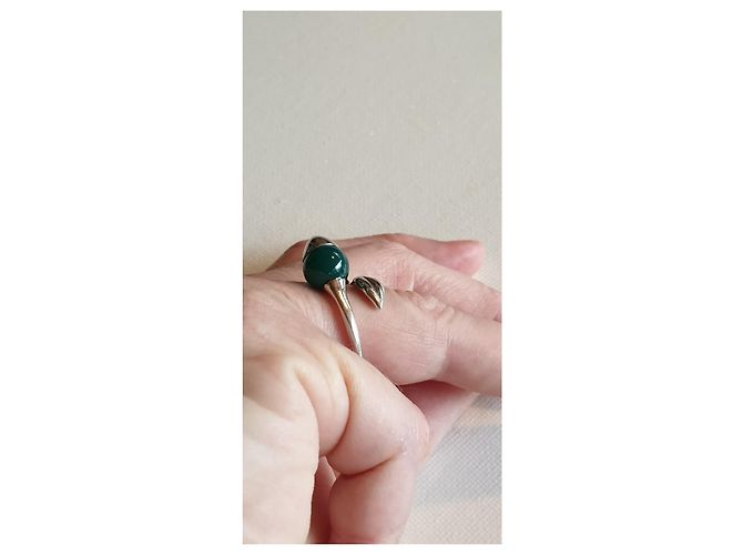 Anello Kenzo in argento con pietra verde - vista 2