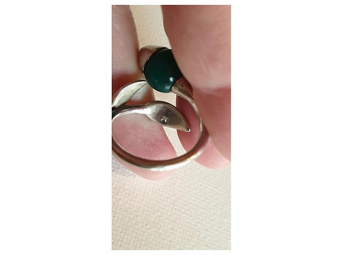 Anello Kenzo in argento con pietra verde - vista 3