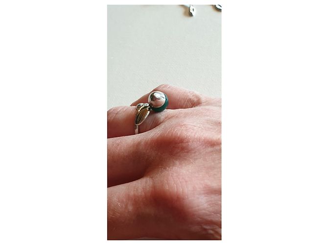 Anello Kenzo in argento con pietra verde - vista 6