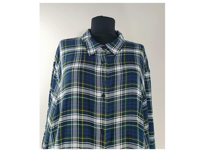 Mads Norgaard Camicia Lunga Check Saxa Cuff in Viscosa Multicolore - vista 2