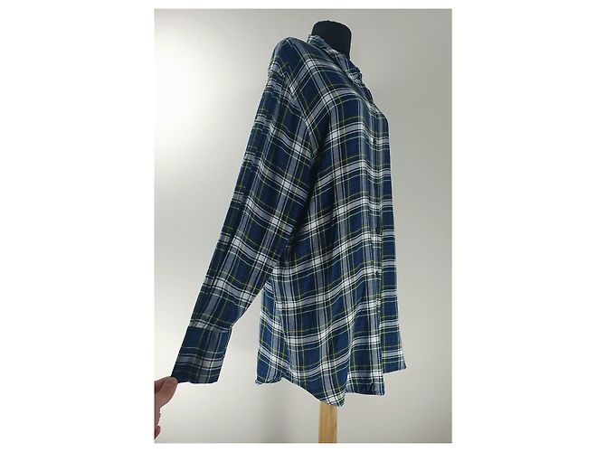 Mads Norgaard Camicia Lunga Check Saxa Cuff in Viscosa Multicolore - vista 3