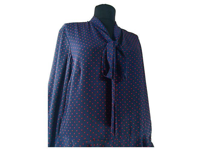 Top a pois Ralph Lauren Blu Navy M - vista 2