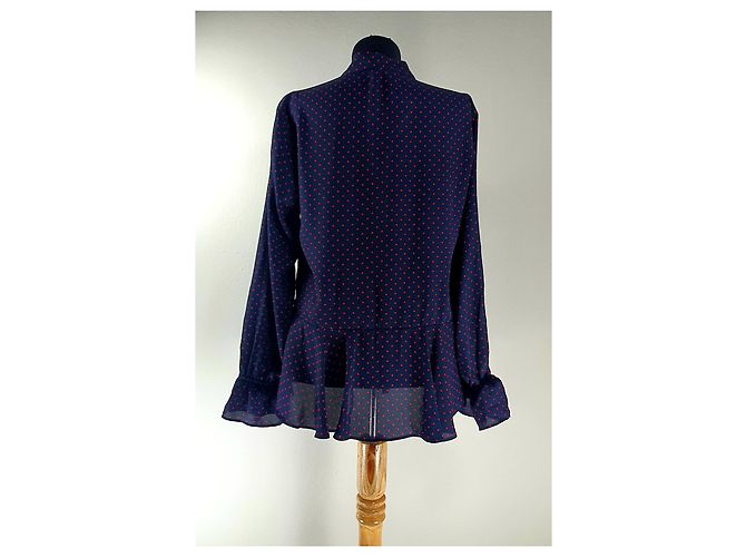 Top a pois Ralph Lauren Blu Navy M - vista 4