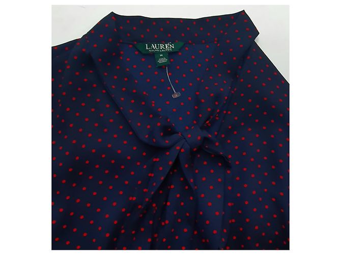 Top a pois Ralph Lauren Blu Navy M - vista 5