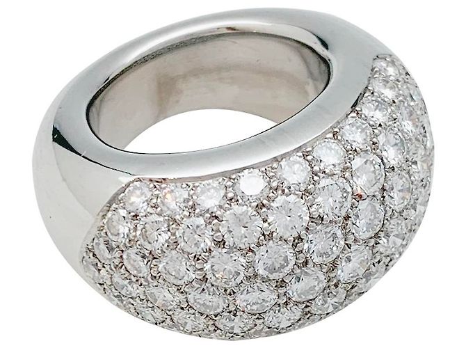 inconnue Pavé-Ring aus Weißgold, Diamanten. - Ansicht 4