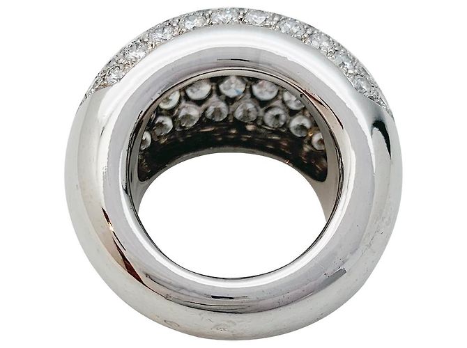 inconnue Pavé-Ring aus Weißgold, Diamanten. - Ansicht 6