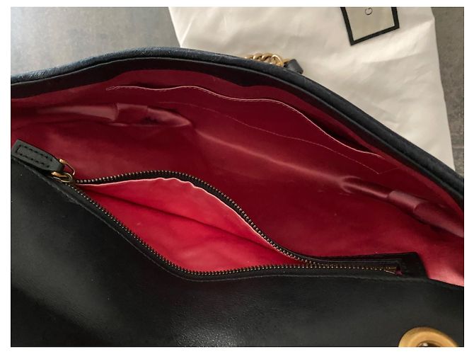 Bolsa de mão Gucci Marmont em veludo preto - vista 6