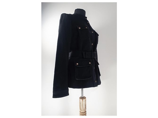 Véronique Branquinho Jacke aus schwarzer Wolle - Ansicht 2
