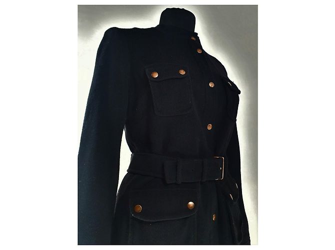 Véronique Branquinho Jacke aus schwarzer Wolle - Ansicht 3