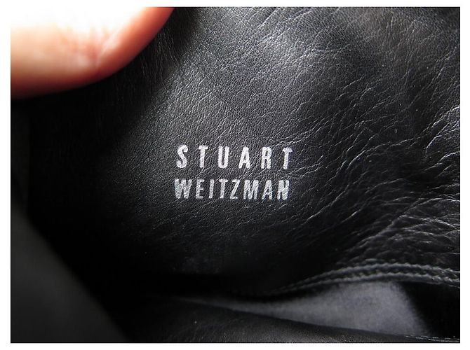 STUART WEITZMAN SCHUHE ABSATZSTIEFEL 39 SCHWARZE LEDERSTIEFEL - Ansicht 11