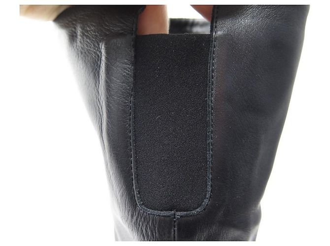 STUART WEITZMAN SCHUHE ABSATZSTIEFEL 39 SCHWARZE LEDERSTIEFEL - Ansicht 9