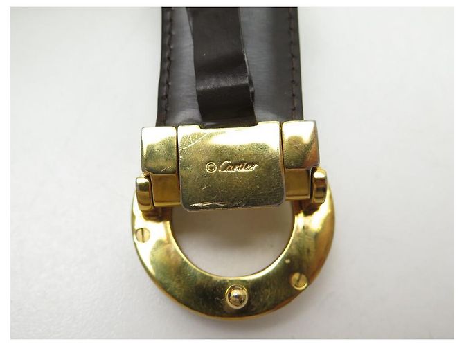CARTIER T-GURT88 TRINITY-SCHNALLE 3 ORS LEDER REVERSIBEL IN SCHWARZEM LEDERGÜRTEL - Ansicht 10