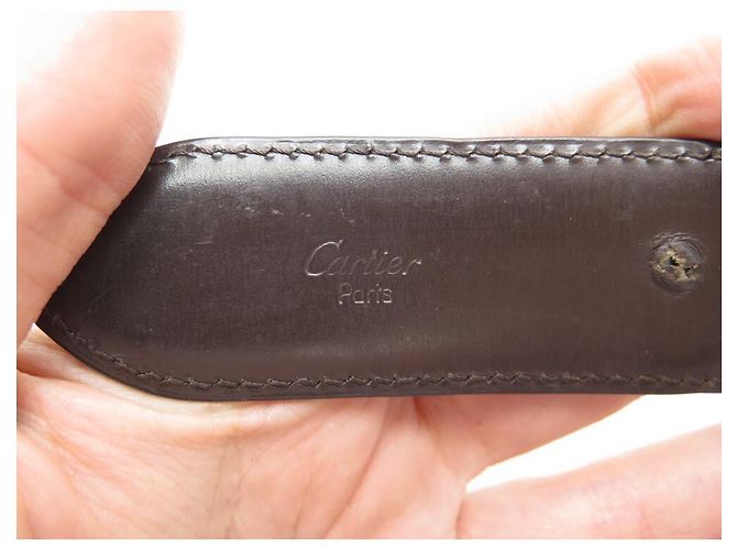 CARTIER T-GURT88 TRINITY-SCHNALLE 3 ORS LEDER REVERSIBEL IN SCHWARZEM LEDERGÜRTEL - Ansicht 6