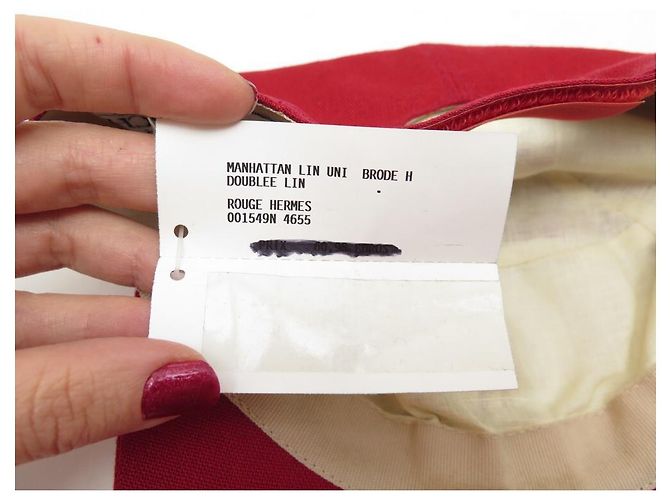 Hermès NEUE MOTSCH CAP FÜR HERMES MANHATTAN 001549N Größe 55 ROTE LEINENMÜTZE - Ansicht 8