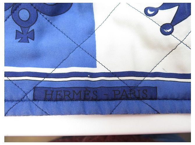 Hermès VINTAGE HERMES SCHACHBOMBERJACKE 2 PIERRE PERON 54 L BLAUE JACKE - Ansicht 9