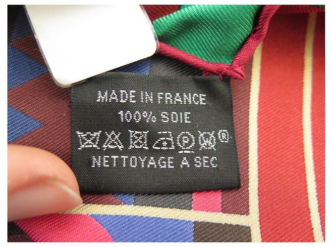 Hermès NUOVO SCIARPA HERMES NDOP IN SETA QUADRATO ANAMORFO ROSSO 90 SCIARPA DI SETA ROSSA - vista 9