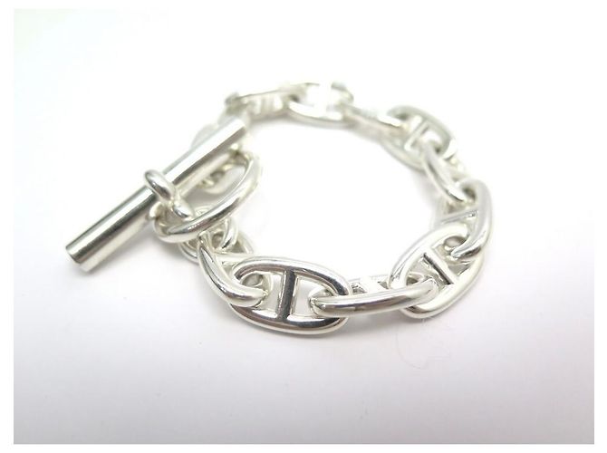 Hermès BRACCIALE CON CATENA HERMES GM 12 MAGLIE IN ARGENTO STERLING + SCATOLA IN ARGENTO - vista 2