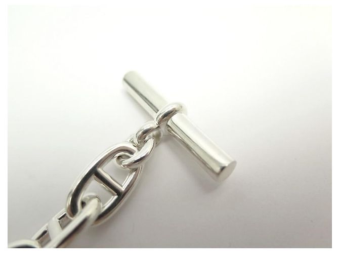 Hermès BRACCIALE CON CATENA HERMES GM 12 MAGLIE IN ARGENTO STERLING + SCATOLA IN ARGENTO - vista 3